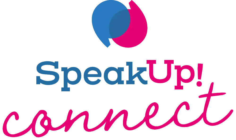 The Speakup Logo with the word "connect" in a script font